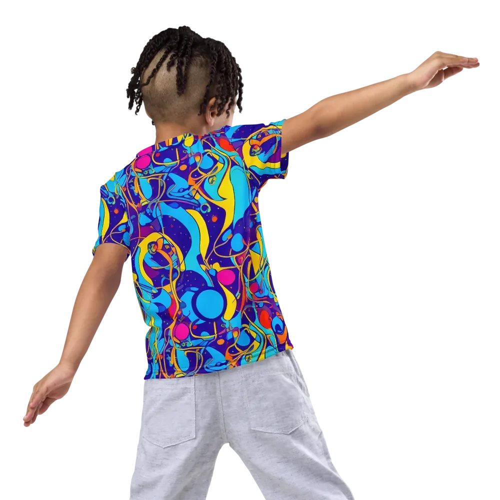 Spectral Tangle on Kids Crew Neck T-Shirt — Back
