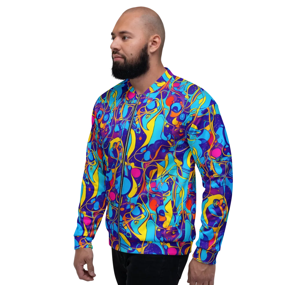 Spectral Tangle on Bomber Jacket — Left