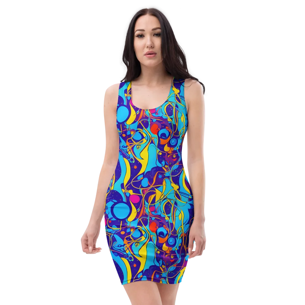 Spectral Tangle on Bodycon Dress — Front