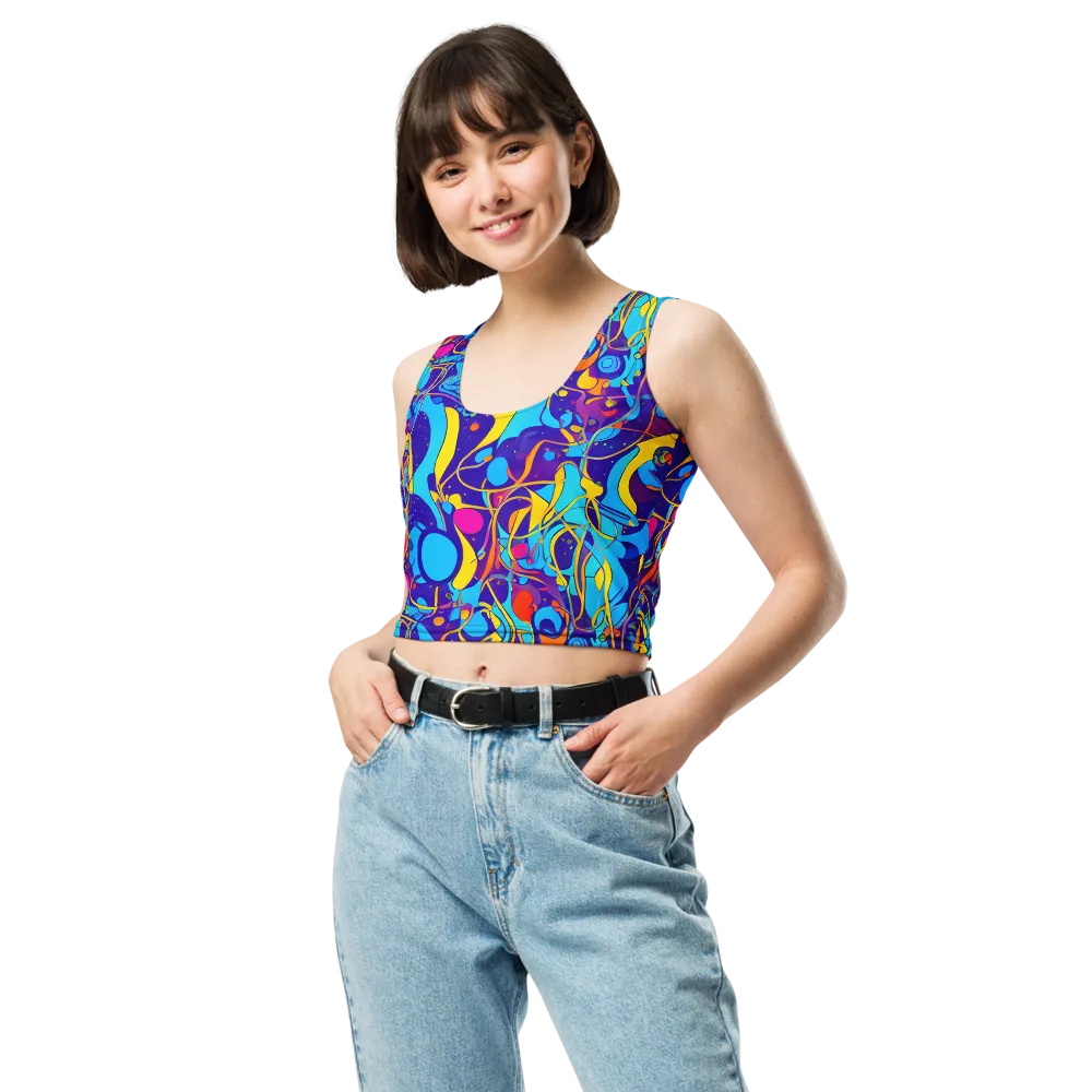 Spectral Tangle on Crop Top — Front