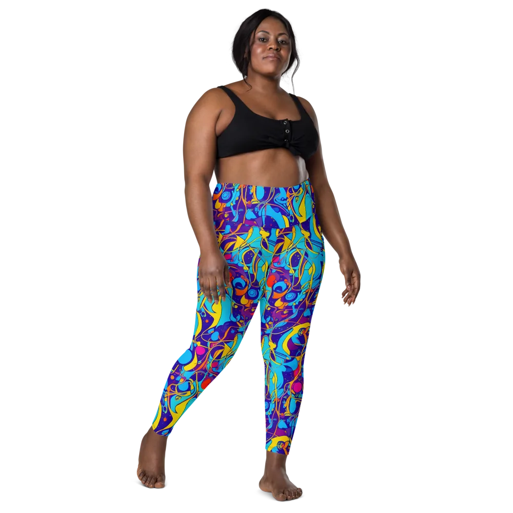 Spectral Tangle on Leggings with Pockets — Front