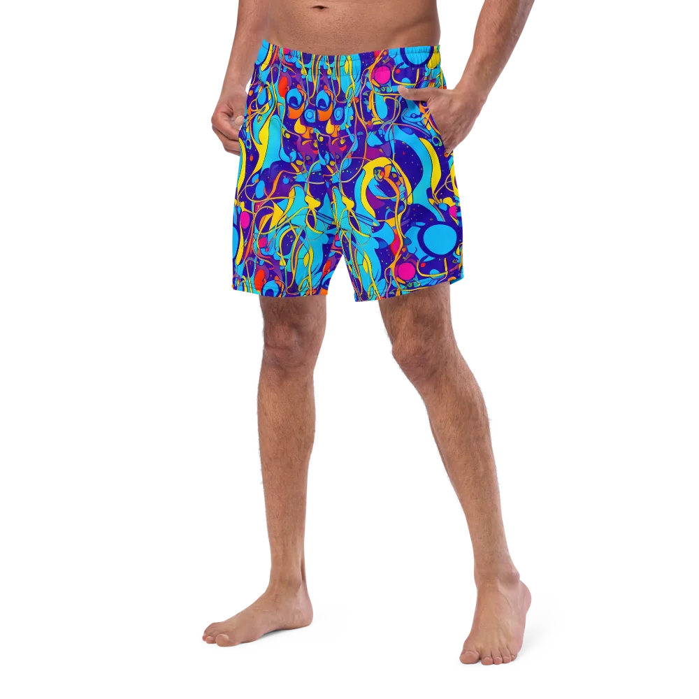 Spectral Tangle on Swim Trunks — Left Front
