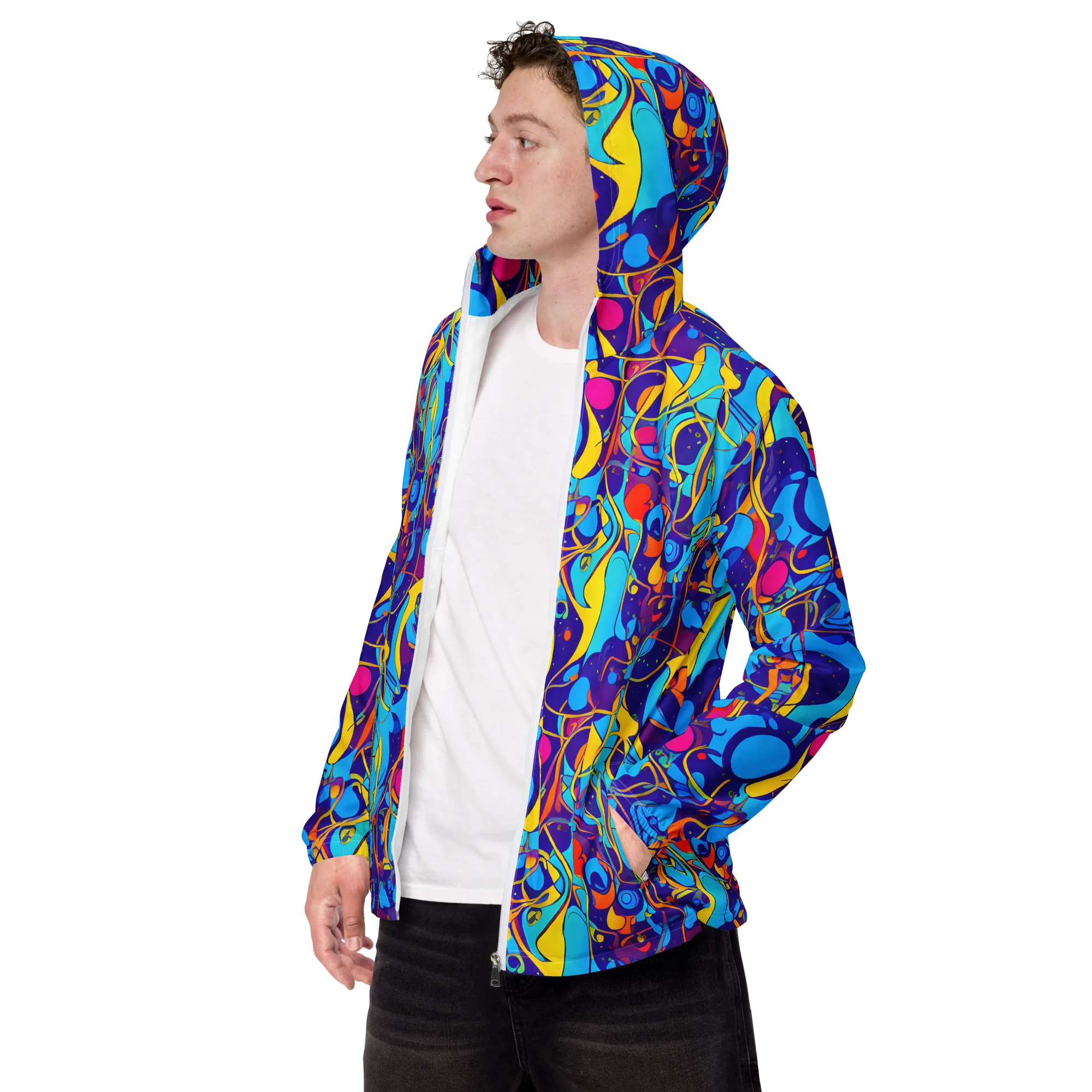 Spectral Tangle on Men's Windbreaker — Left Front