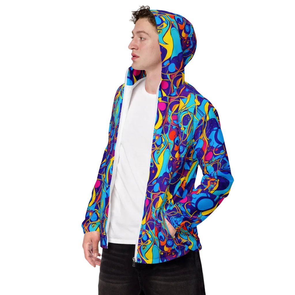 Spectral Tangle on Men's Windbreaker — Left Front