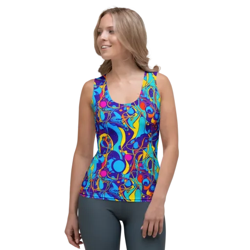 Spectral Tangle on a Women's Tank Top