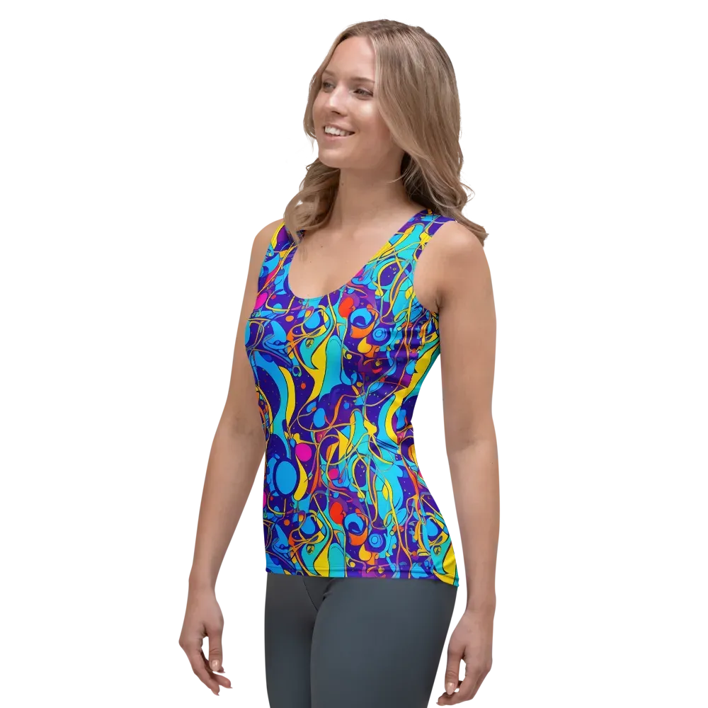 Spectral Tangle on Women's Tank Top — Left Front