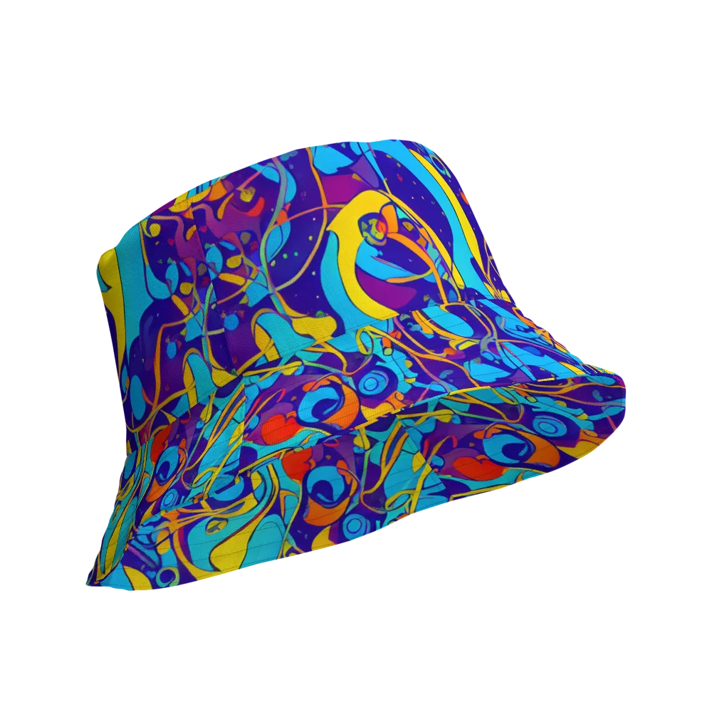 Spectral Tangle on Reversible Bucket Hat — Product details Outside