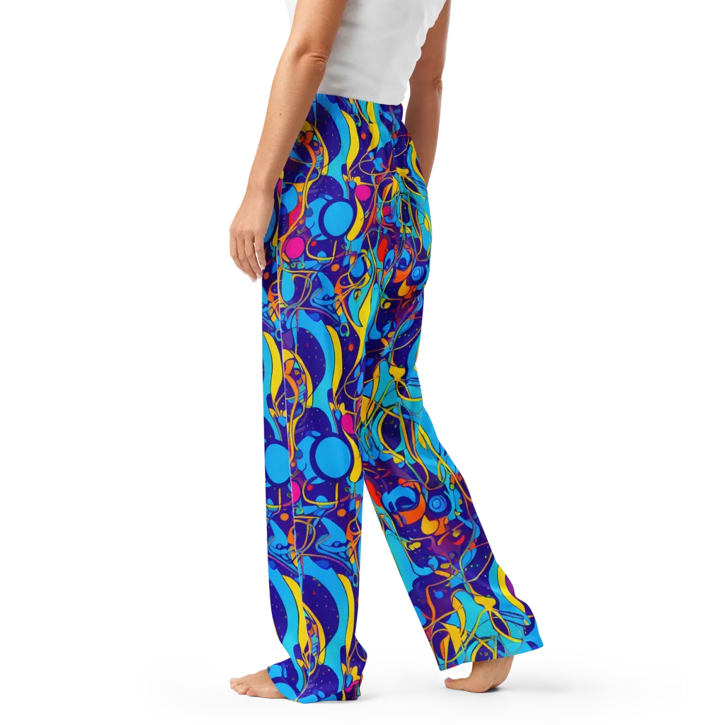 Spectral Tangle on Women's Pajama Pants — Left
