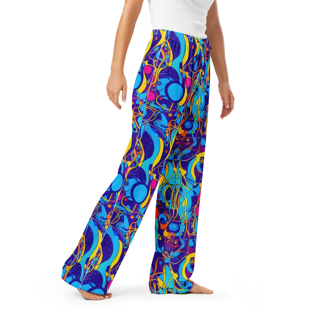 Spectral Tangle on Women's Pajama Pants — Right Front