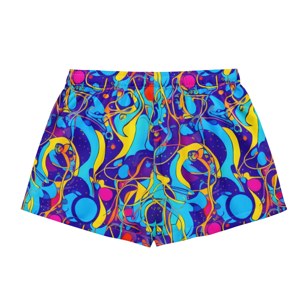 Spectral Tangle on Women's Pajama Shorts — Back