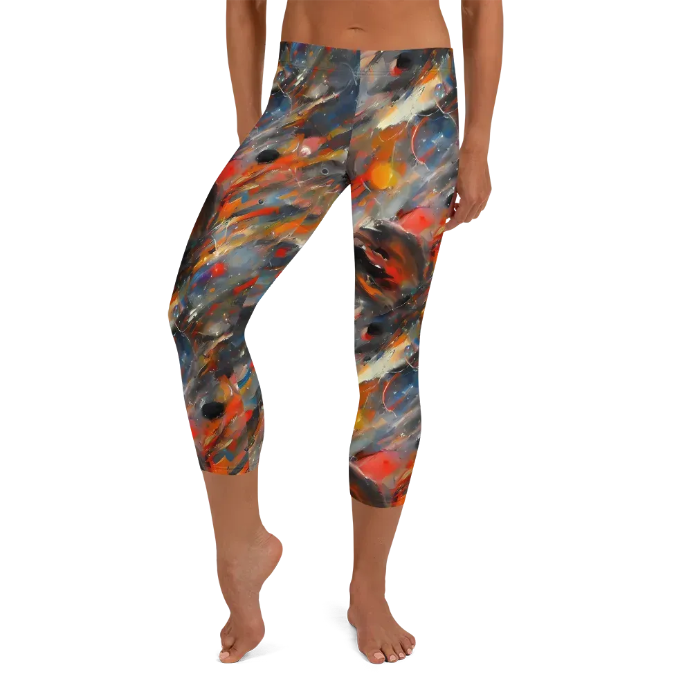 Kohn's Whirl on Capri Leggings — Front