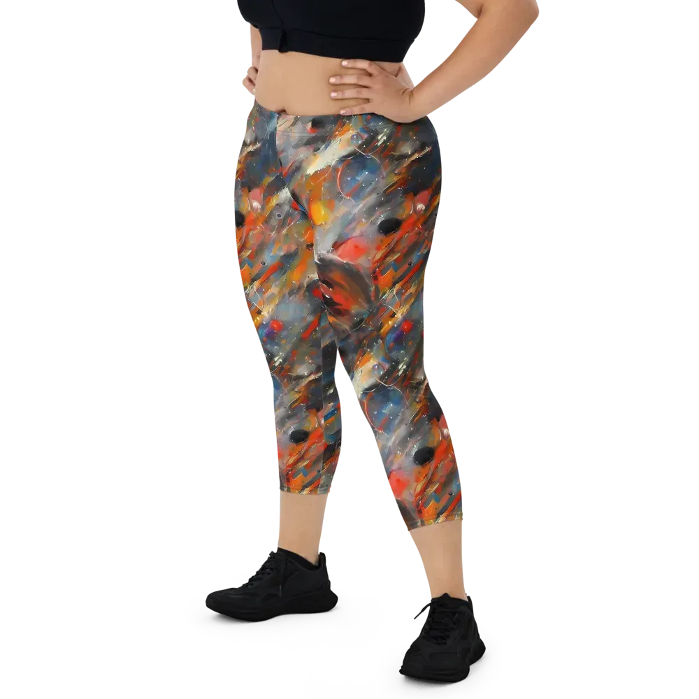 Kohn's Whirl on Capri Leggings — Front