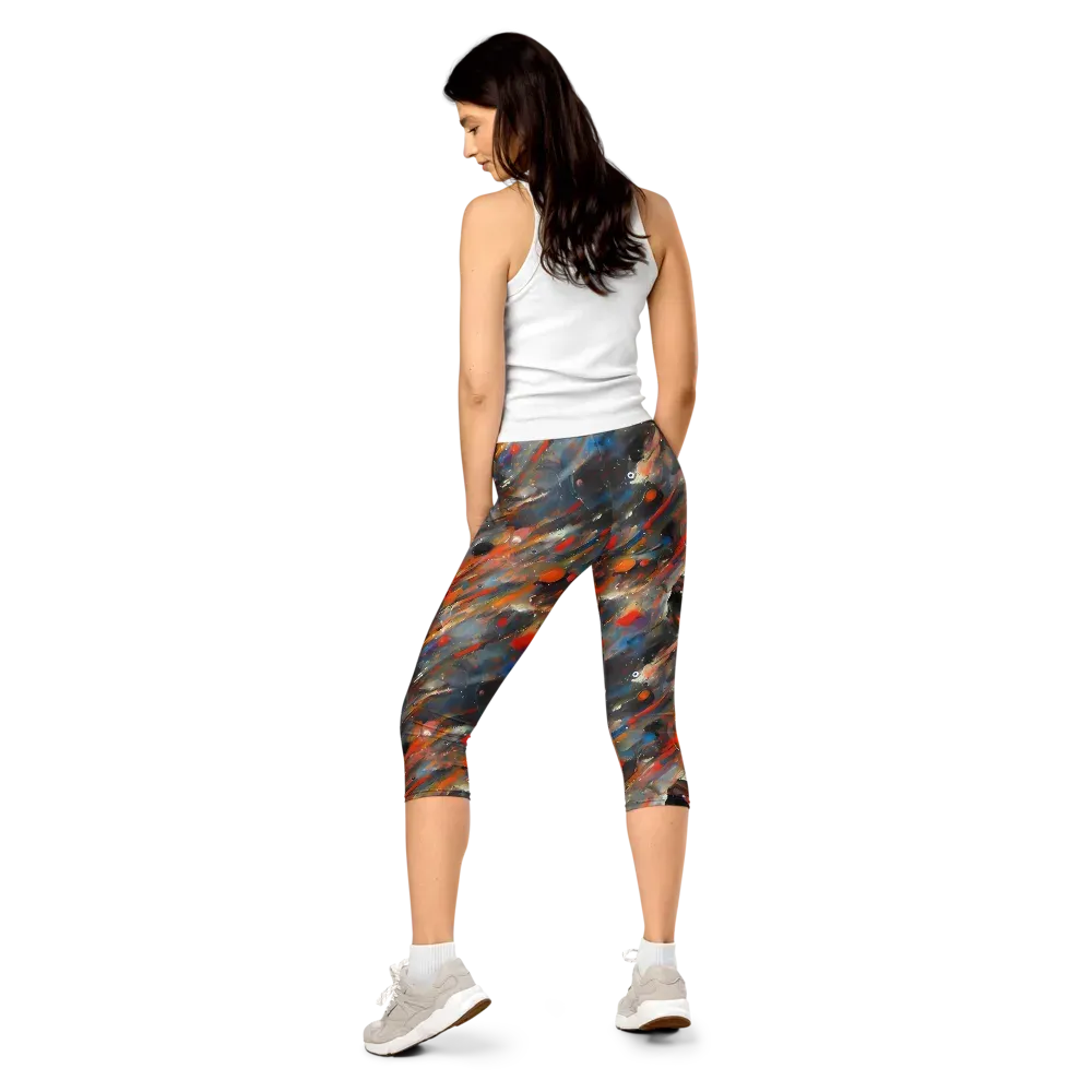 Kohn's Whirl on Capri Leggings — Back