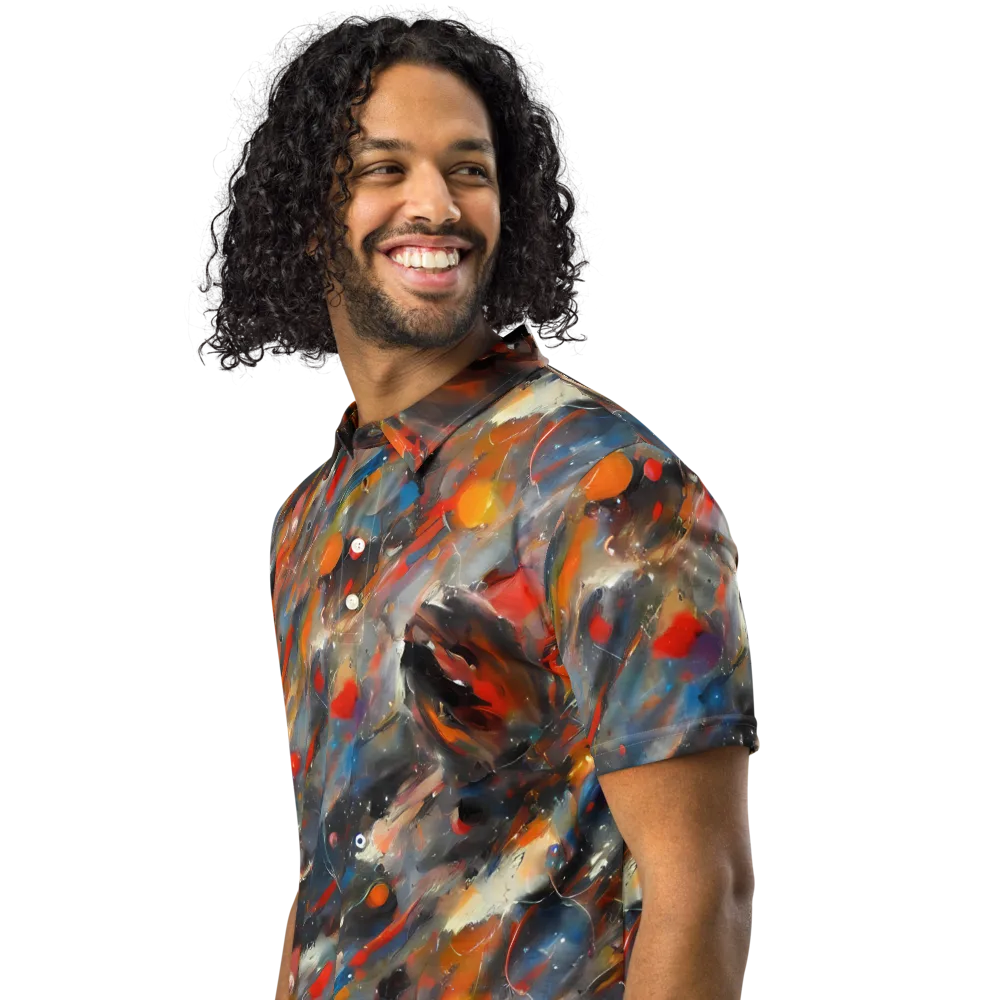 Kohn's Whirl on Men's Slim Fit Polo Shirt — Left Front