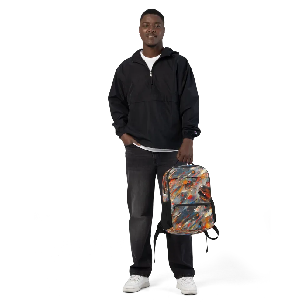 Kohn's Whirl on Utility Backpack — Front