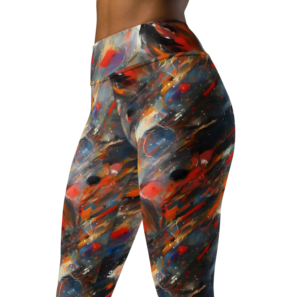 Kohn's Whirl on Yoga Leggings — Left Front