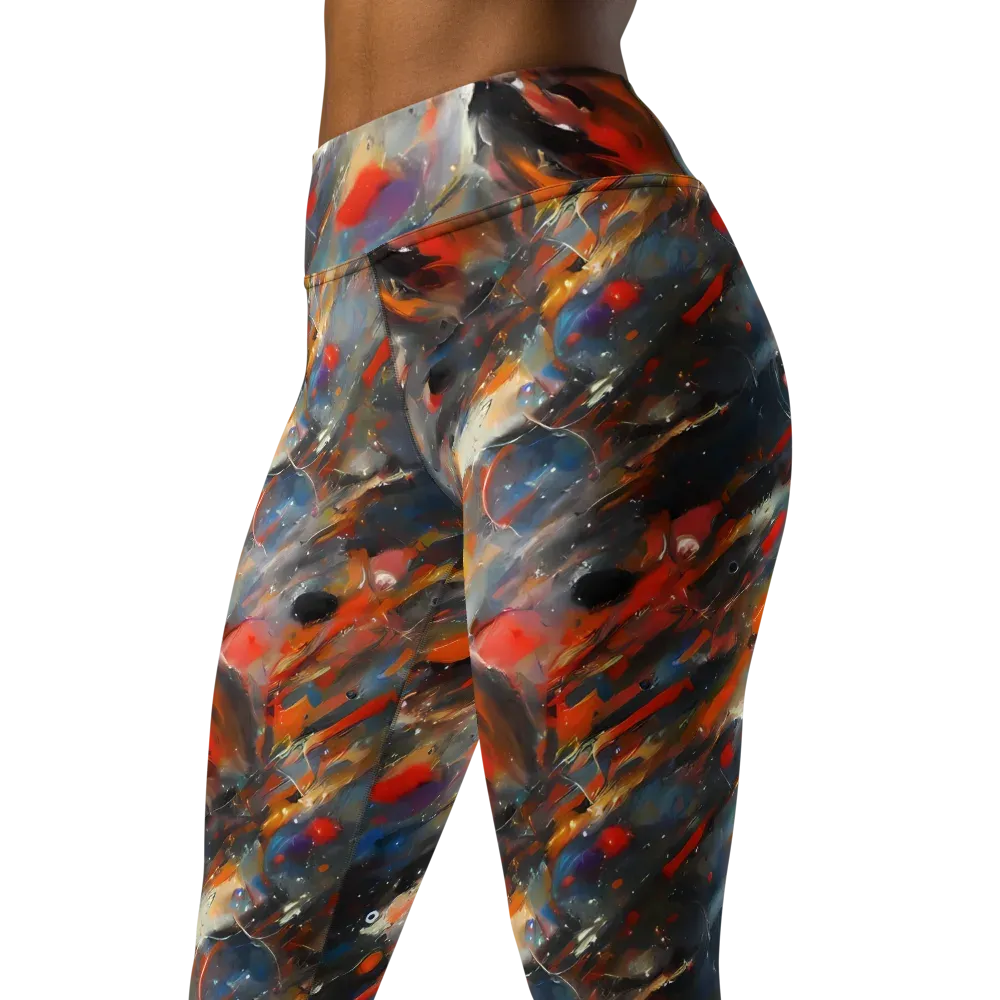 Kohn's Whirl on Yoga Leggings — Left Front
