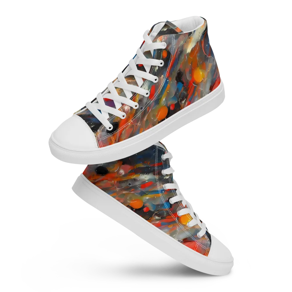 Kohn's Whirl on Men's High Top Canvas Shoes — Front
