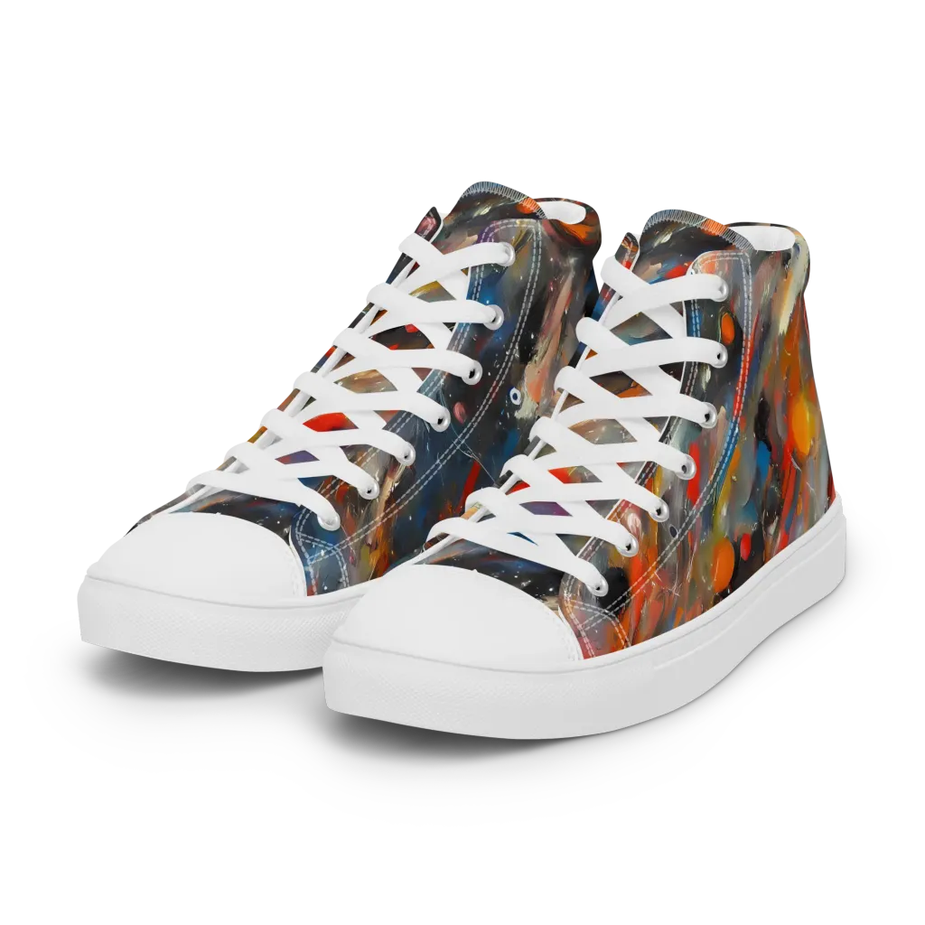 Kohn's Whirl on Women's High Top Canvas Shoes — Left Front