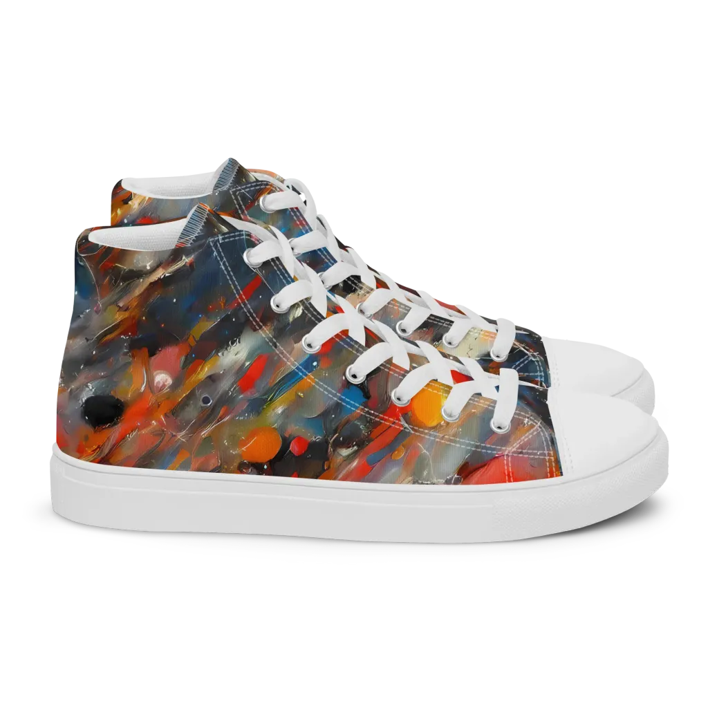 Kohn's Whirl on Women's High Top Canvas Shoes — Right