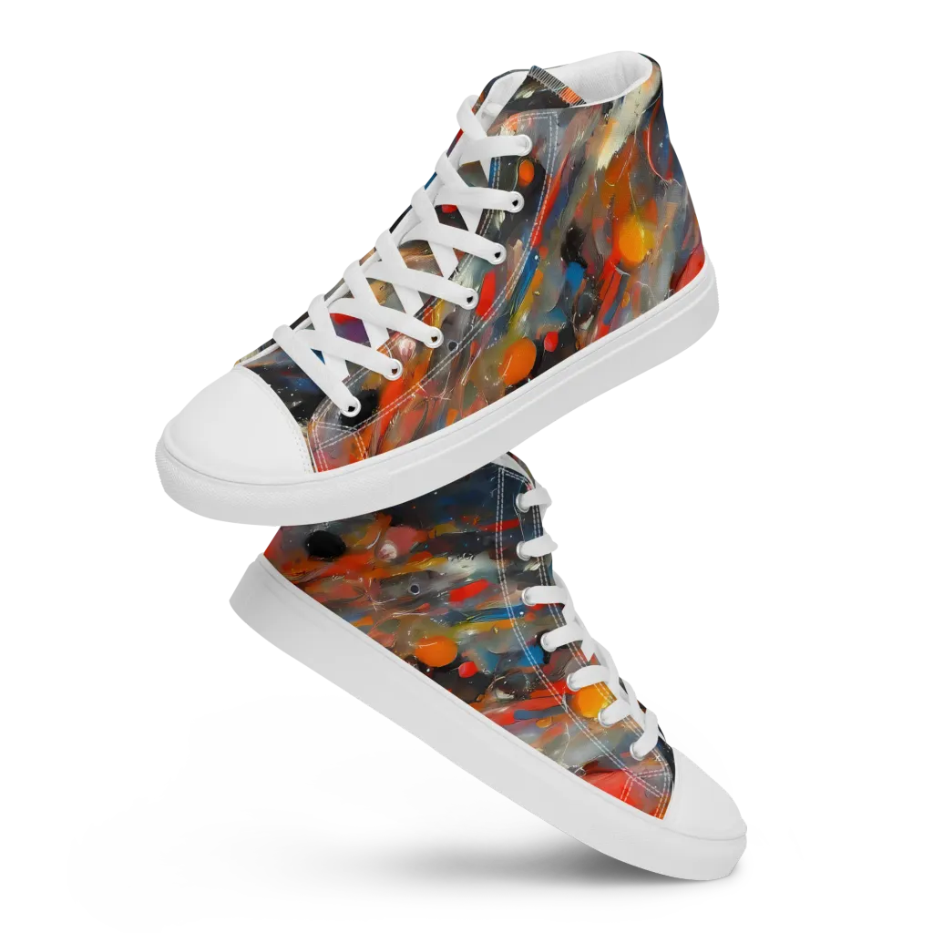 Kohn's Whirl on Women's High Top Canvas Shoes — Front