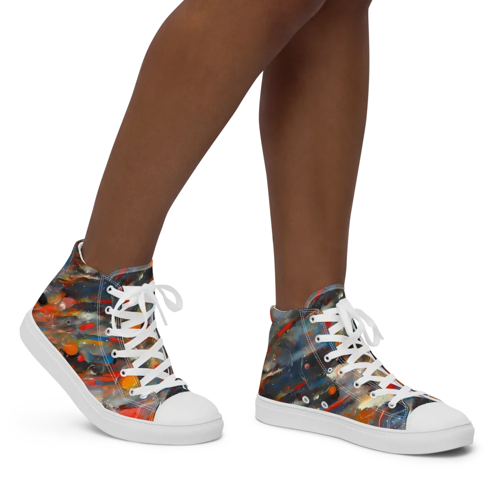 Kohn's Whirl on Women's High Top Canvas Shoes — Right