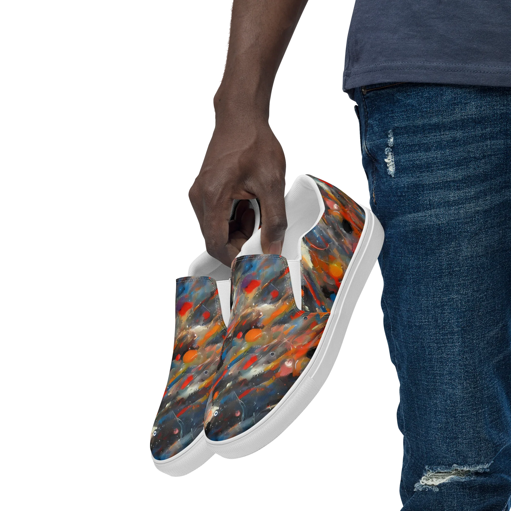 Kohn's Whirl on Men's Slip-On Canvas Shoes — Left Front