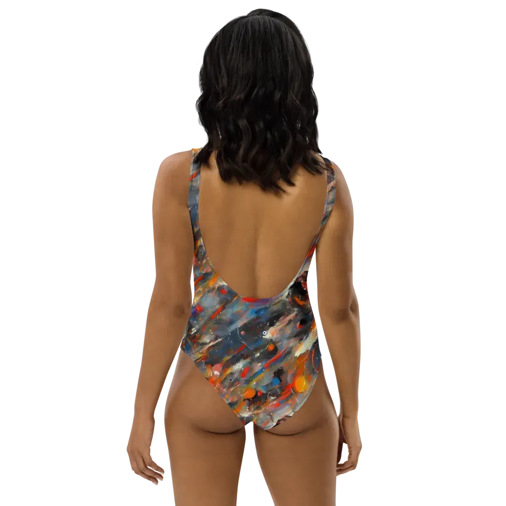 Kohn's Whirl on One-Piece Swimsuit — Back