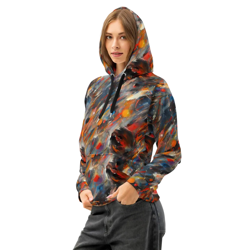 Kohn's Whirl on Cotton Hoodie — Left Front