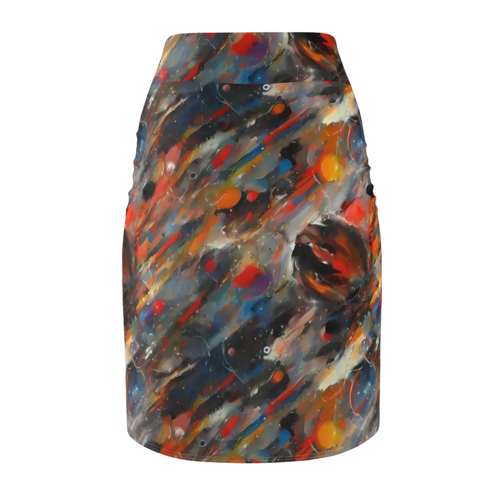 Kohn's Whirl on Pencil Skirt — Back