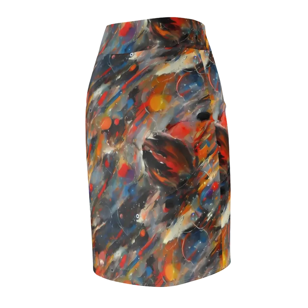 Kohn's Whirl on Pencil Skirt — Back Side
