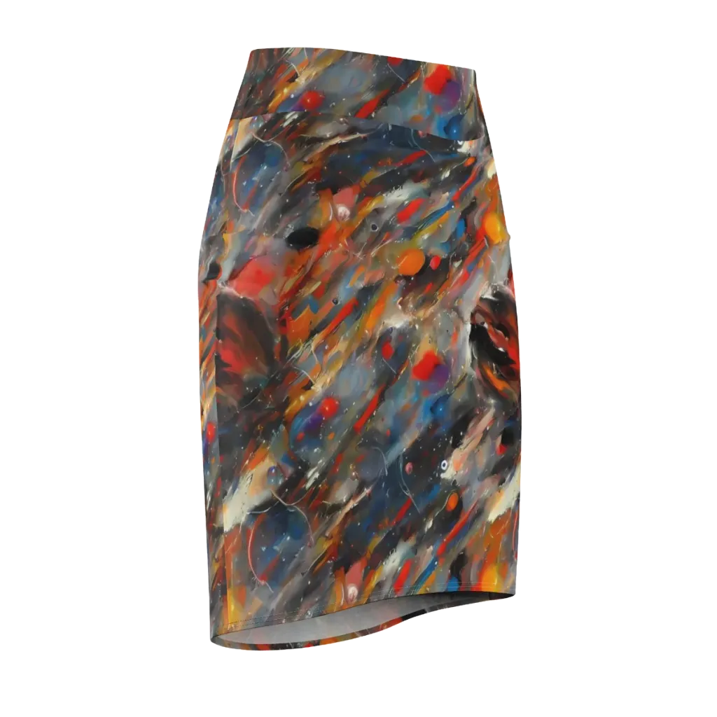 Kohn's Whirl on Pencil Skirt — Front Side