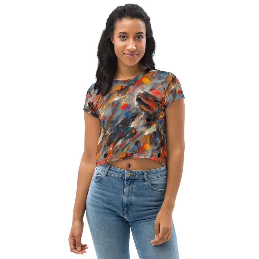 Kohn's Whirl on Crop Tee — Front