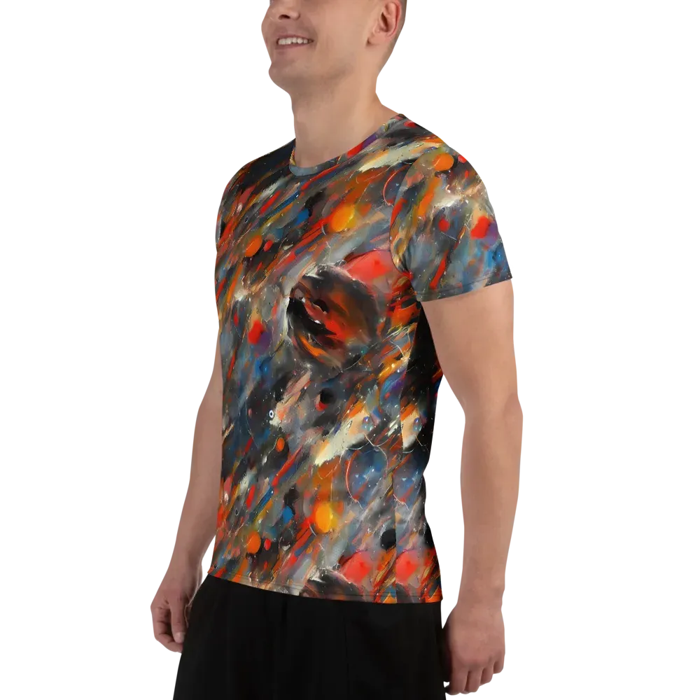 Kohn's Whirl on Men's Athletic T-Shirt — Left