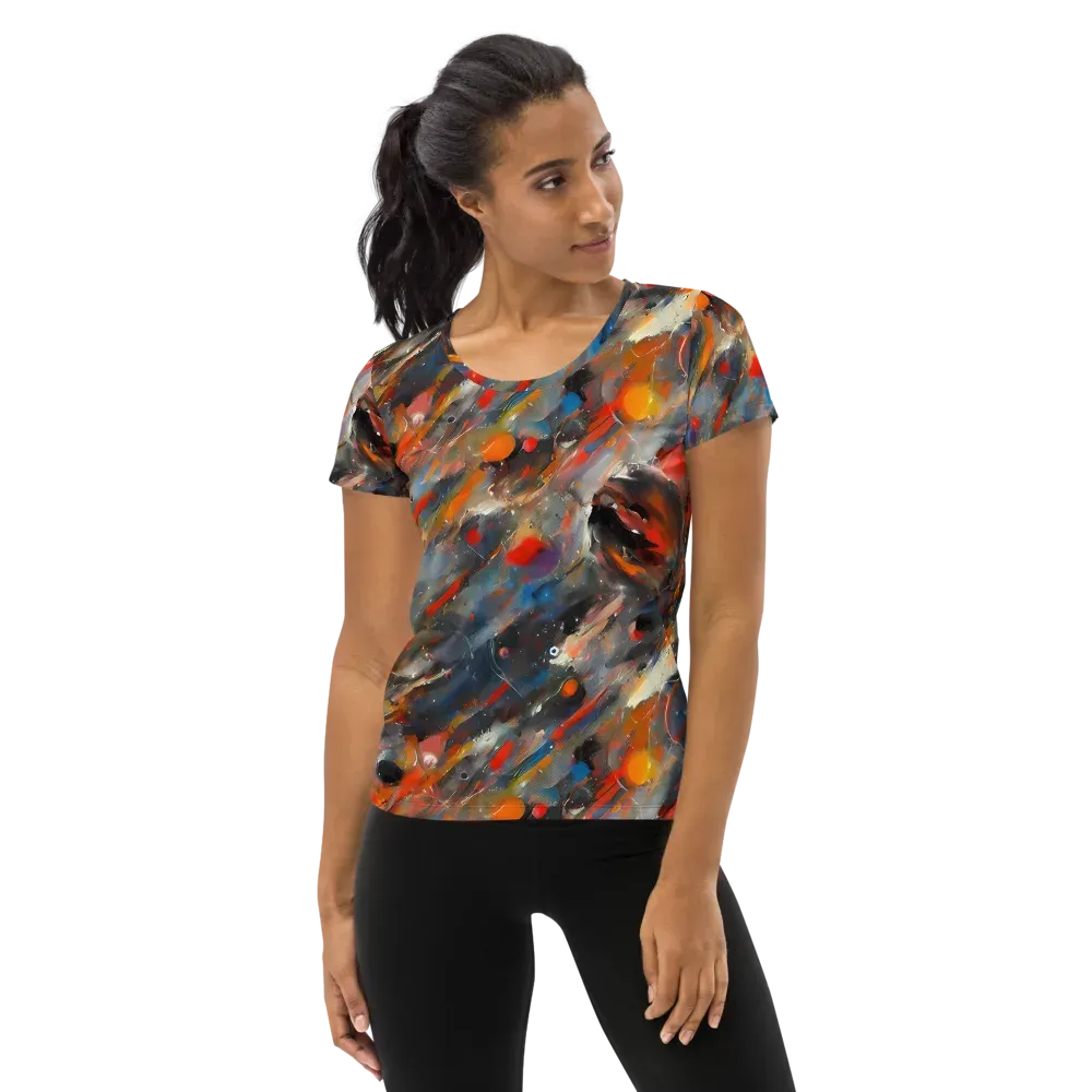 Kohn's Whirl on Women's Athletic T-Shirt — Front