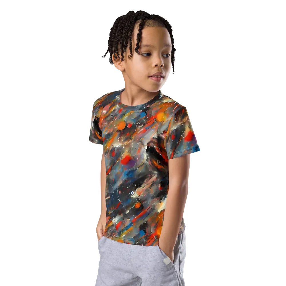 Kohn's Whirl on Kids Crew Neck T-Shirt — Left Front