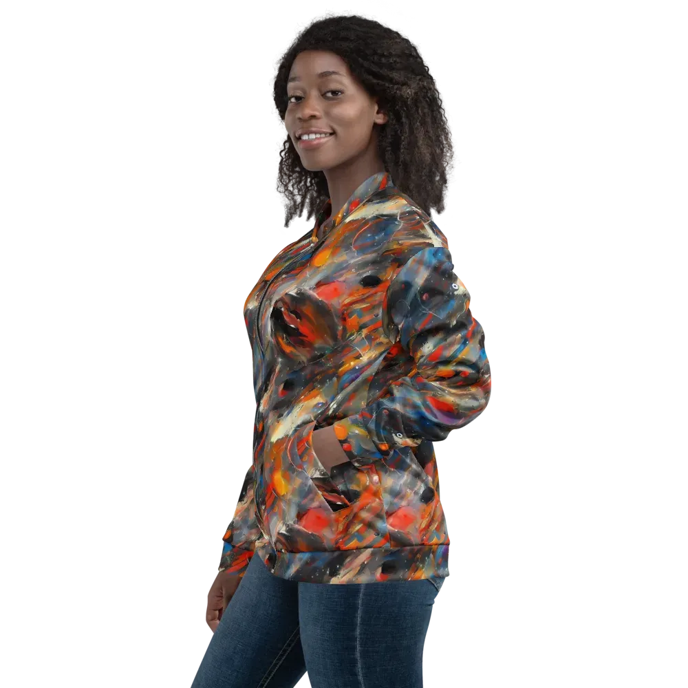 Kohn's Whirl on Bomber Jacket — Left