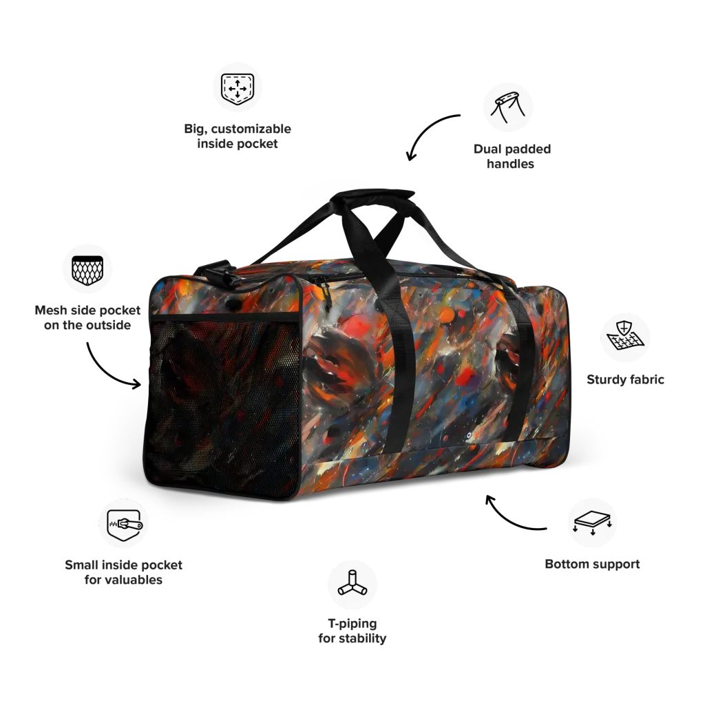 Kohn's Whirl on Duffle Bag — Right Front