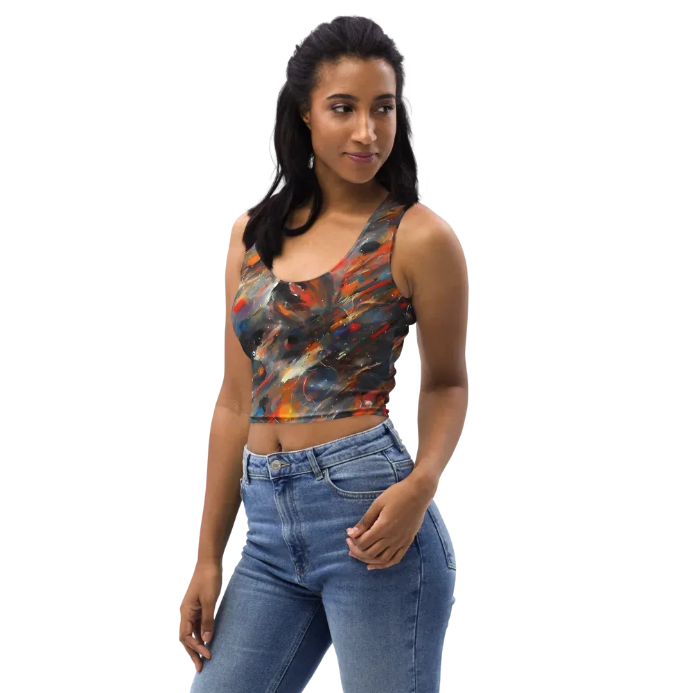 Kohn's Whirl on Crop Top — Left Front