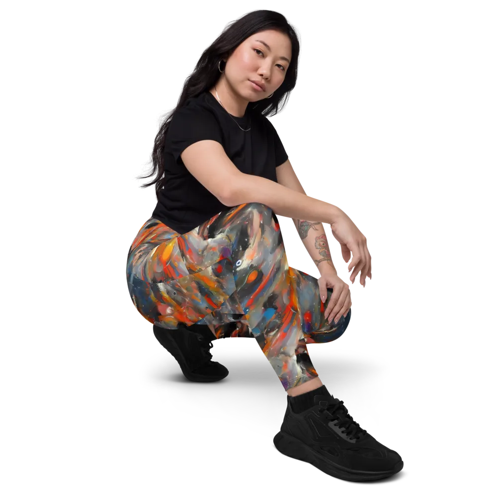 Kohn's Whirl on Leggings with Pockets — Right Front