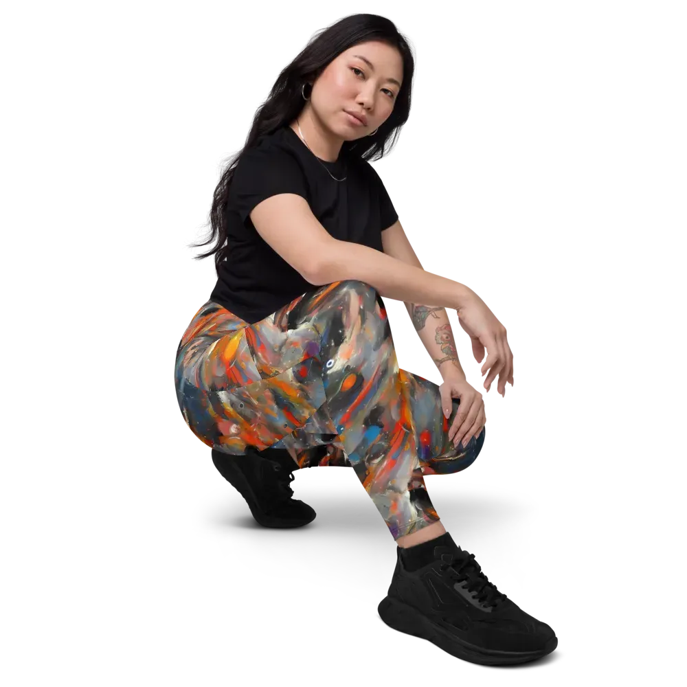 Kohn's Whirl on Leggings with Pockets — Right Front