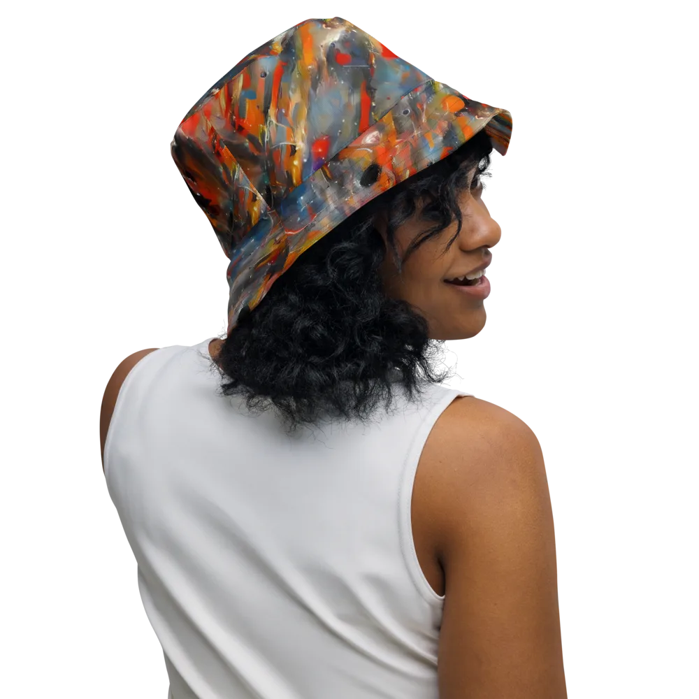 Kohn's Whirl on Reversible Bucket Hat — Right Outside