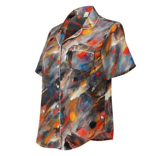 Kohn's Whirl on a Women's Short Sleeve Pajama Top