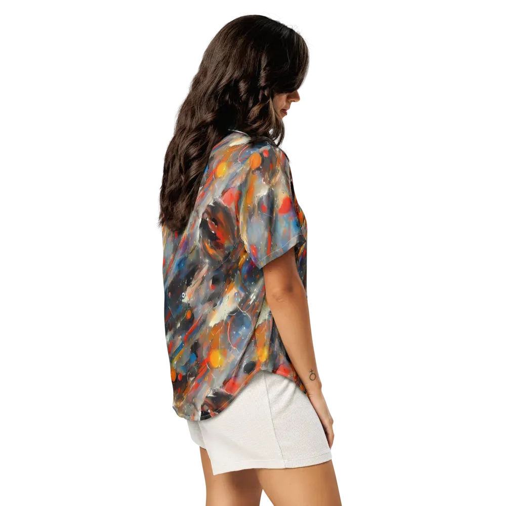 Kohn's Whirl on Women's Short Sleeve Pajama Top — Right Back