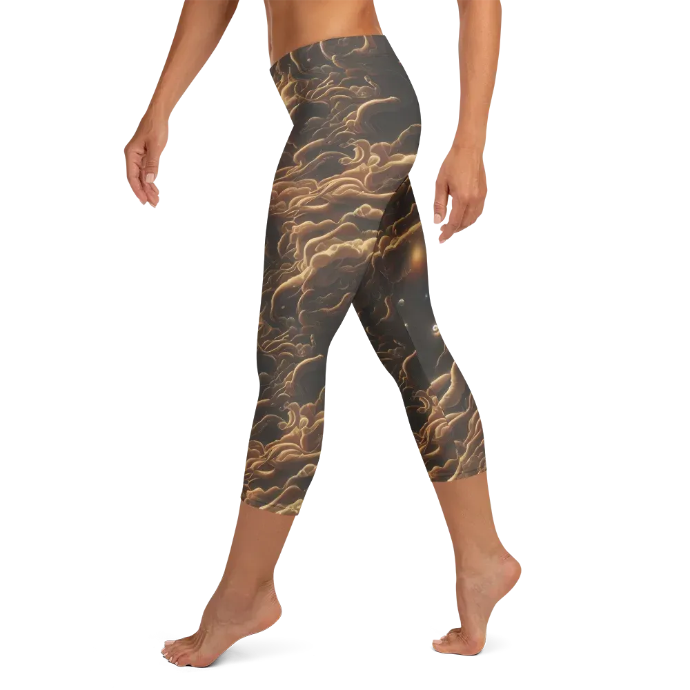 Ether Tangle on Capri Leggings — Left