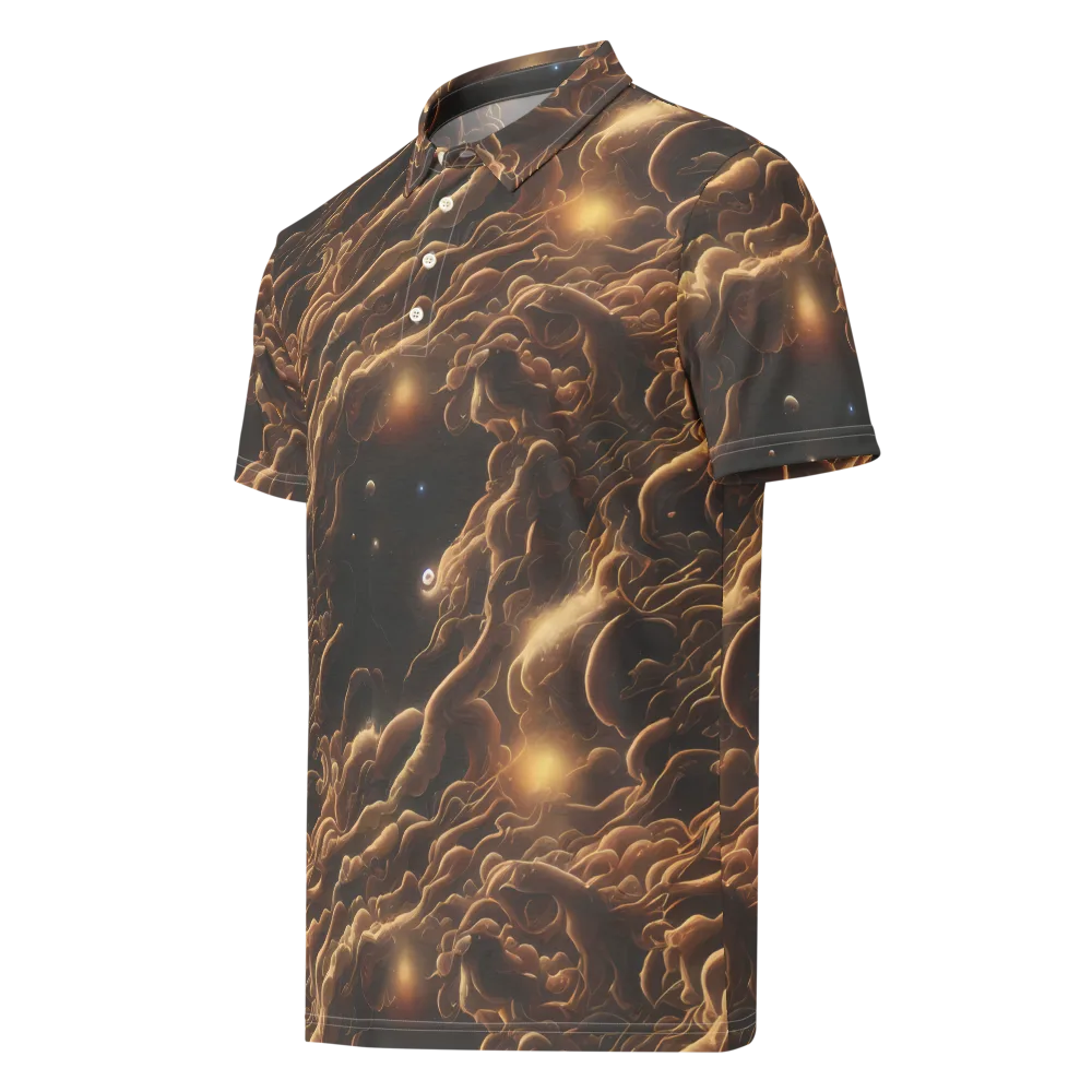 Ether Tangle on Men's Slim Fit Polo Shirt — Left Front