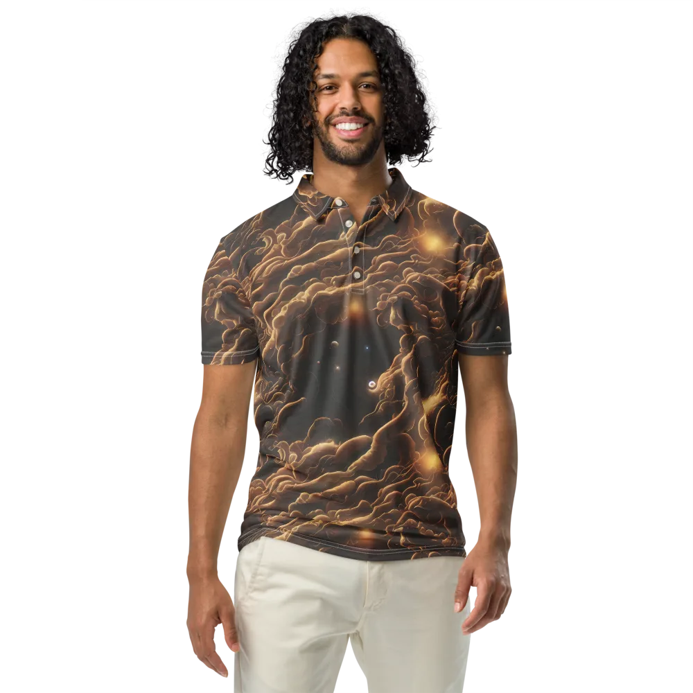 Ether Tangle on Men's Slim Fit Polo Shirt — Front