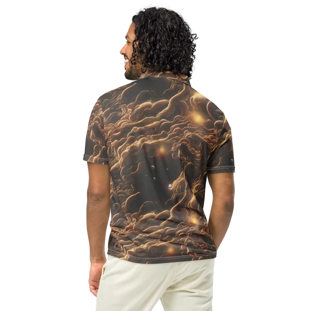 Ether Tangle on Men's Slim Fit Polo Shirt — Back
