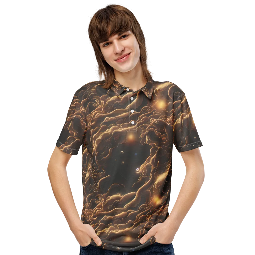 Ether Tangle on Men's Slim Fit Polo Shirt — Front