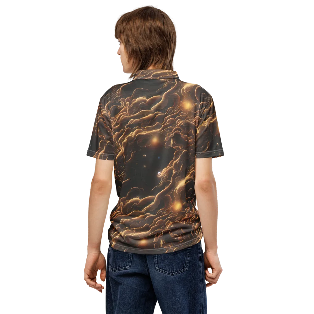 Ether Tangle on Men's Slim Fit Polo Shirt — Back
